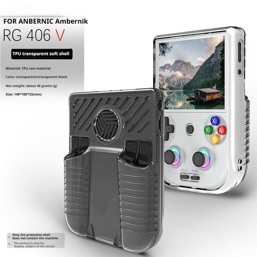 Gaming Console Anbernic - アンバーニック RG406V 用傷防止透明 TPU 保護カバー落下防止ゲームコンソールシェルハンドヘルドゲームコンソールアクセサリー