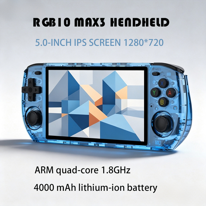 Gaming Console Cartoon - RGB10 MAX3 5.0インチIPSスクリーン 1280*720 RK3566 オープンソースLinux