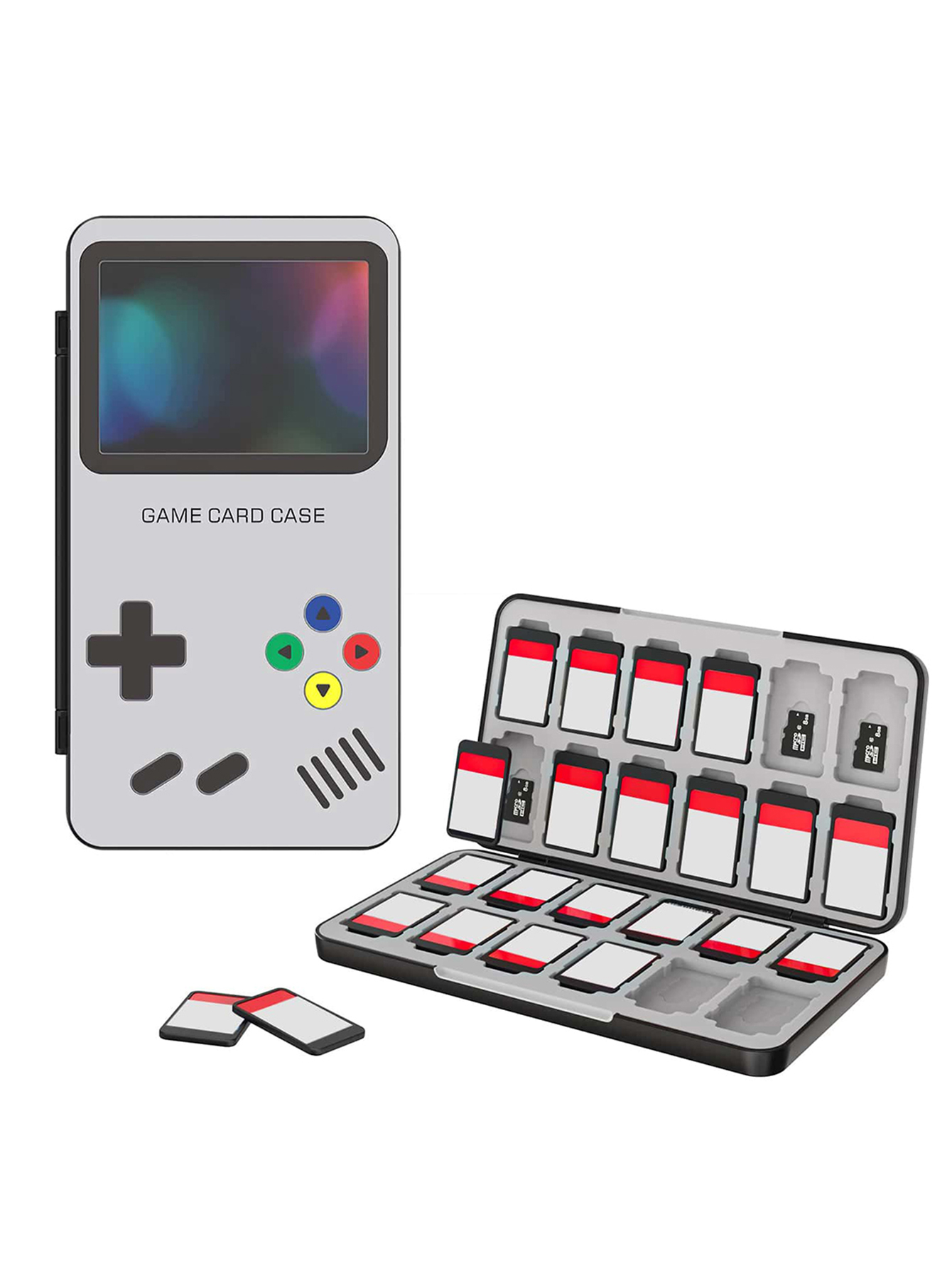Nintendo Console Switch Lite - Switch/Switch OLED/Switch Liteゲームカードケースに最適、ポータブルSwitchゲーム収納カード、24個のゲームカードスロット付き