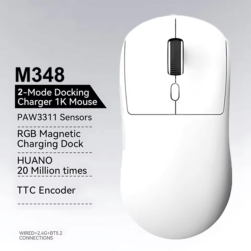 Gaming Console For Ipad - M348 2.4G ワイヤレスマウス充電式 500mAh Bluetooth 互換マウスゲーマー