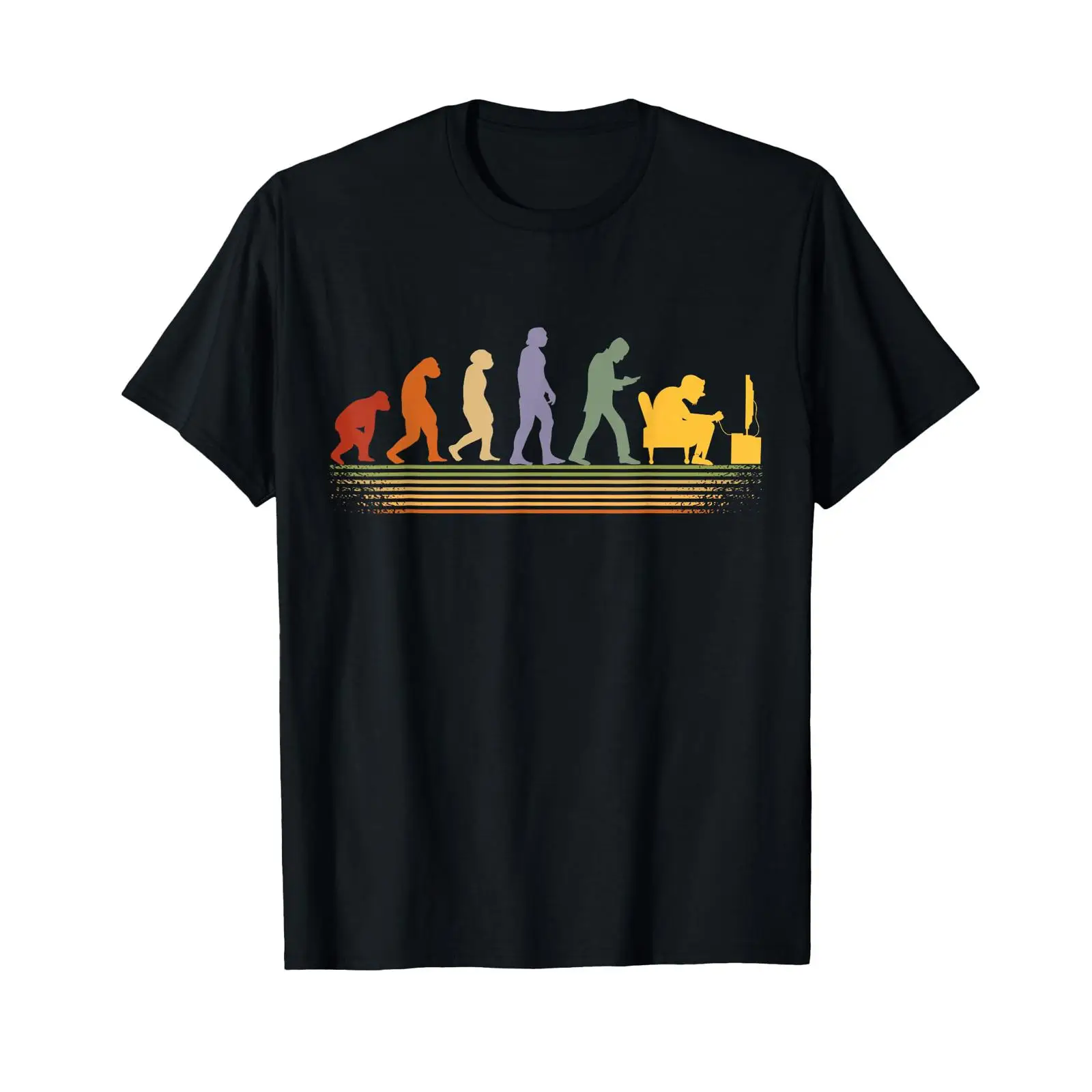 Evolution Gaming Console - ゲーマー向けPCゲーム、ゲーム機、レトロ、進化、Tシャツ、ヴィンテージ、ウォッシュ加工、ファッションデザイナー服、ソフト、多用途、スタイリッシュ