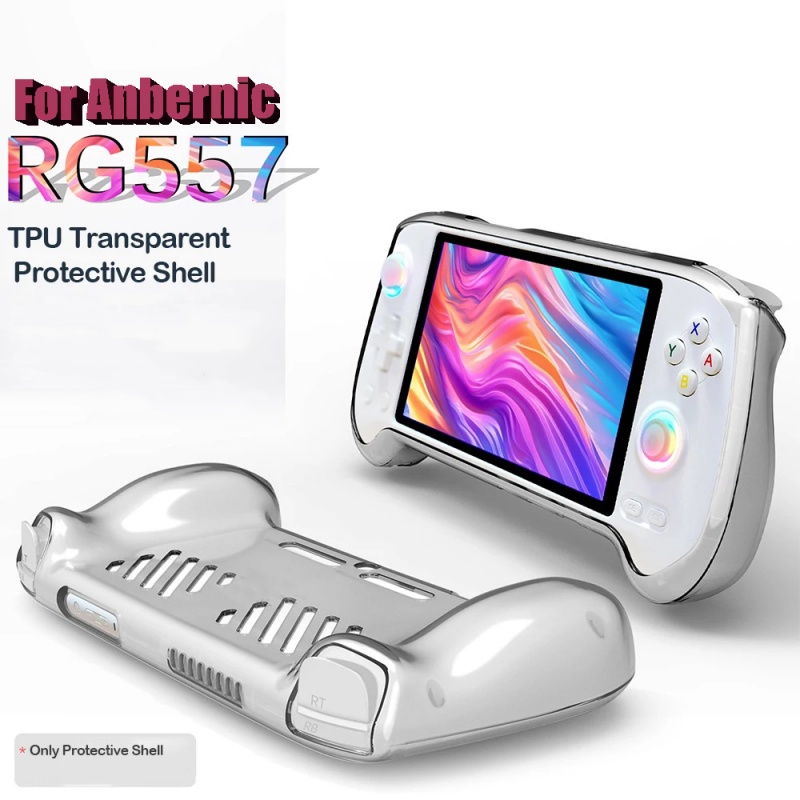 Gaming Console Anbernic - Anbernic RG557 保護ケースハンドヘルドゲームコンソール保護カバー落下防止ソフトラバー TPU シェル放熱簡単