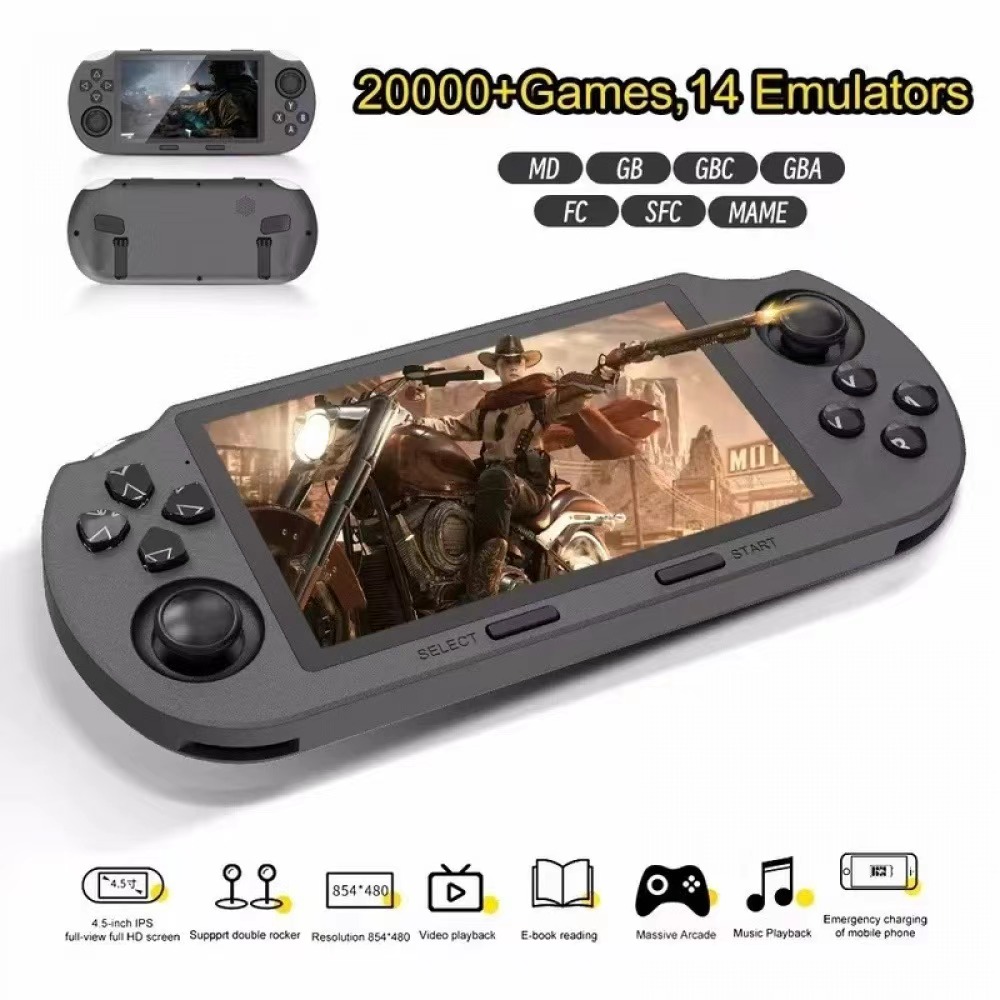 Q21 Gaming Console - SF3000 レトロ携帯ゲーム機 4.3インチ画面 64GB 2000種類以上のゲーム 11種類のエミュレーター