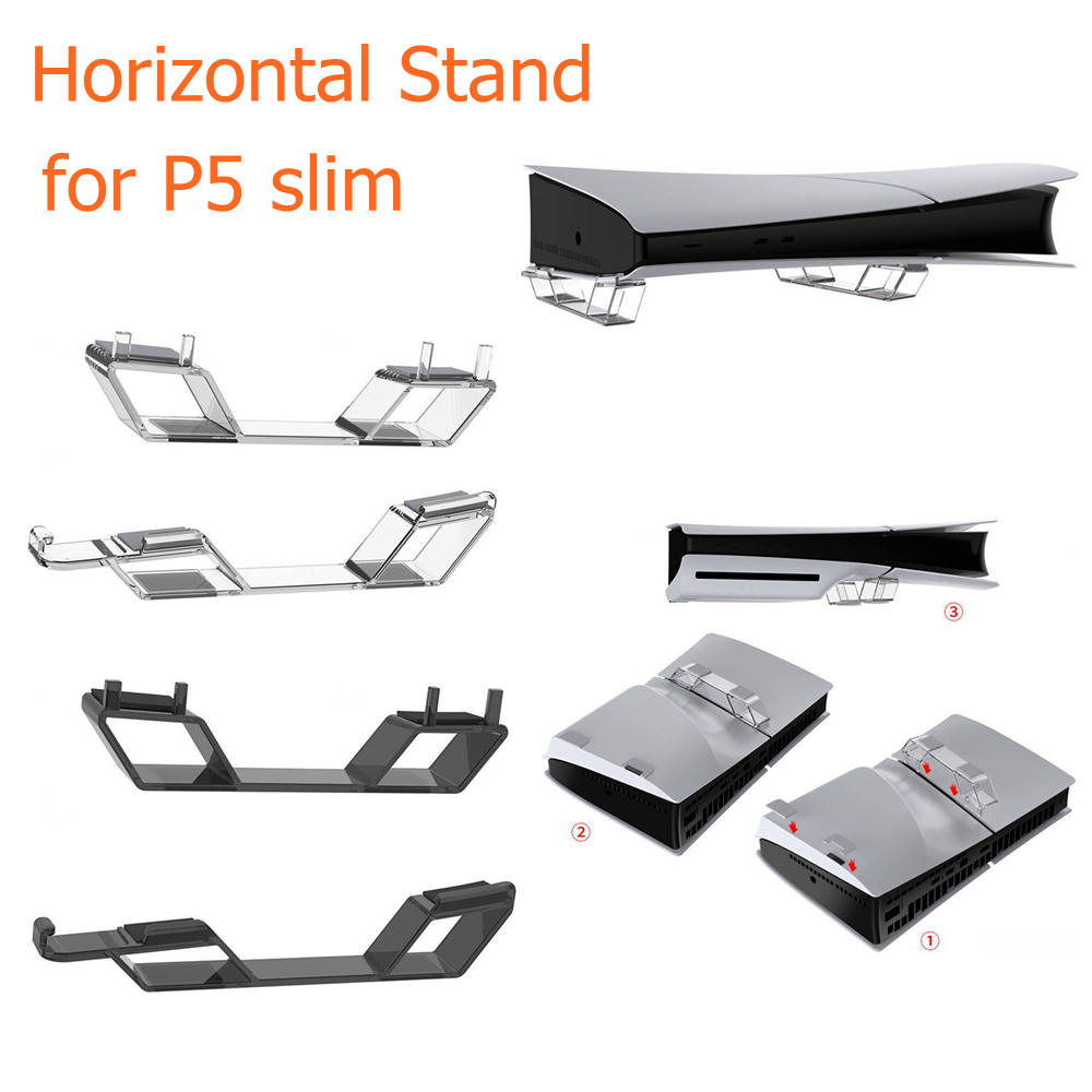 Gaming Console Design - Ps5用の水平スタンド,省スペースデザイン,プレイステーション5アクセサリー,デジタルディスクゲームコンソールホルダー,スリムアクセサリー