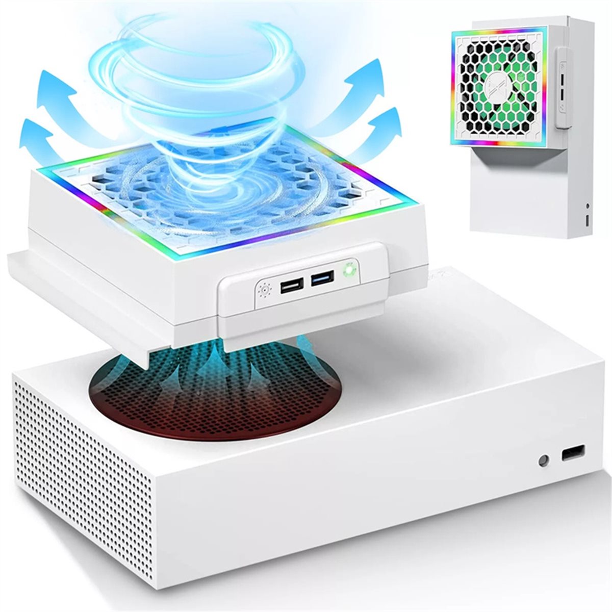 [ABJZ] LED冷却ファン雰囲気ライト3段階調整可能5V - Gaming Console Xbox Series S のレビューと価格