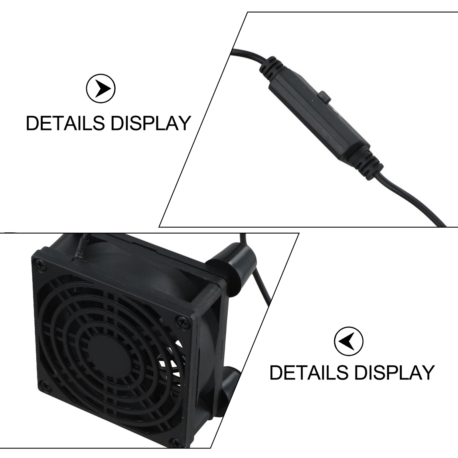 80mm 5V USB冷却ファン 静音設計 軸流ファン ルー - Gaming Console Cabinet のレビューと価格