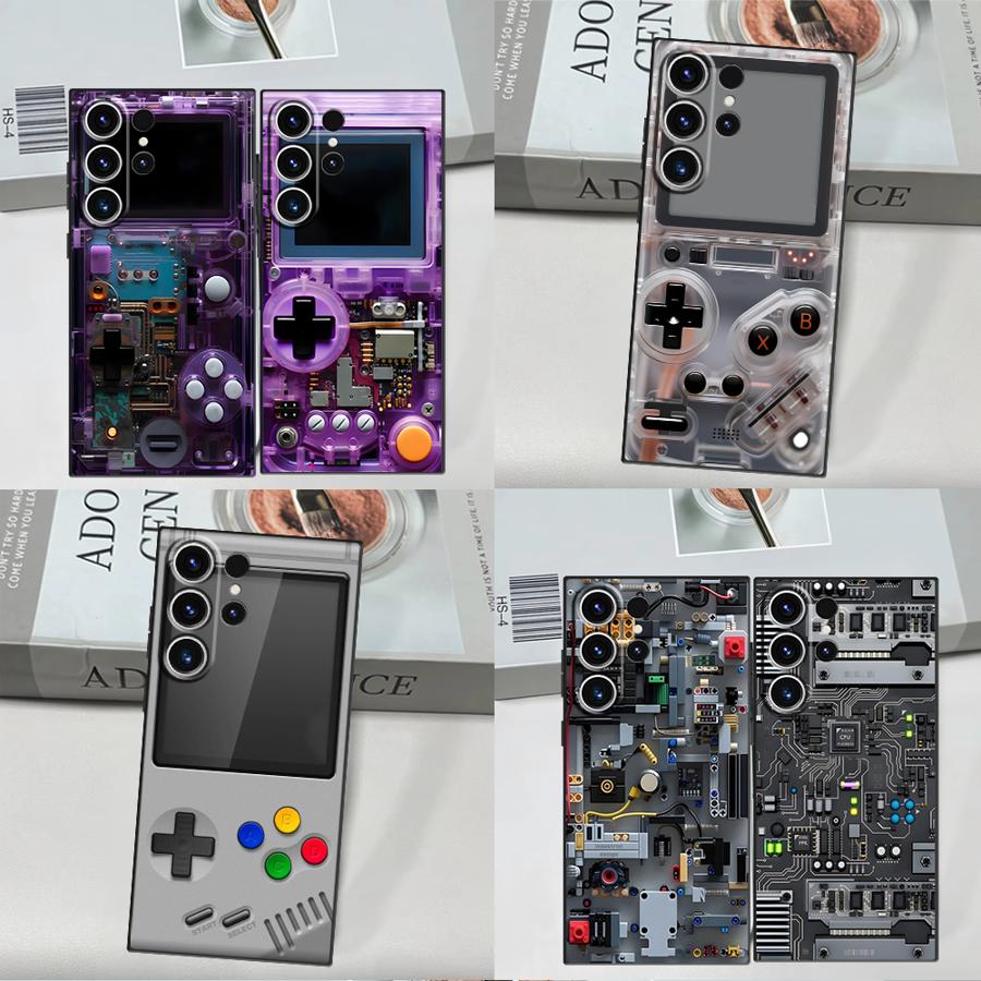 パープルゲーミングコンソール風スマホケース サムスン Gal - Gaming Console Cartoon のレビューと価格