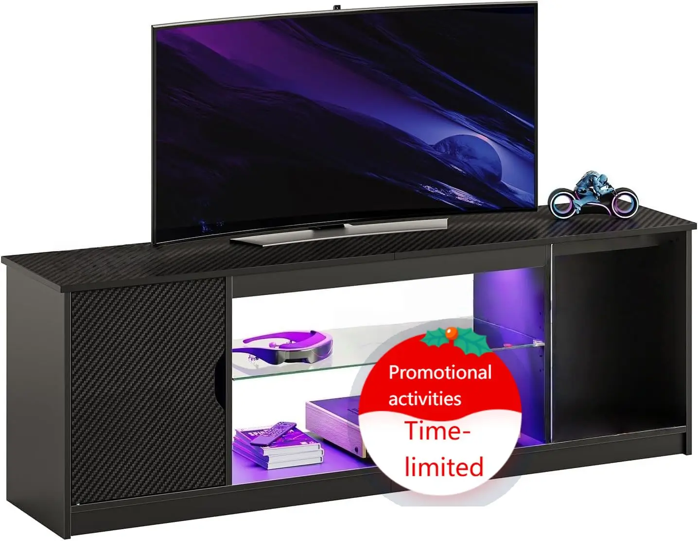PS5用ゲーミングTVコンソールエンターテイメントスタンド、 - Gaming Console Cabinet のレビューと価格