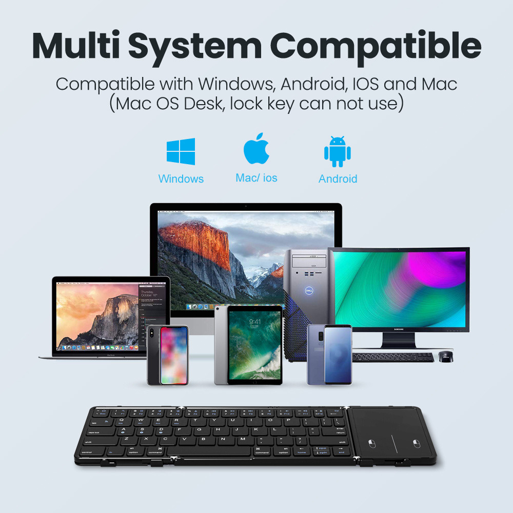 BOW 韓国/ロシア ワイヤレス折りたたみキーボード タッチ - Gaming Console For Ipad のレビューと価格