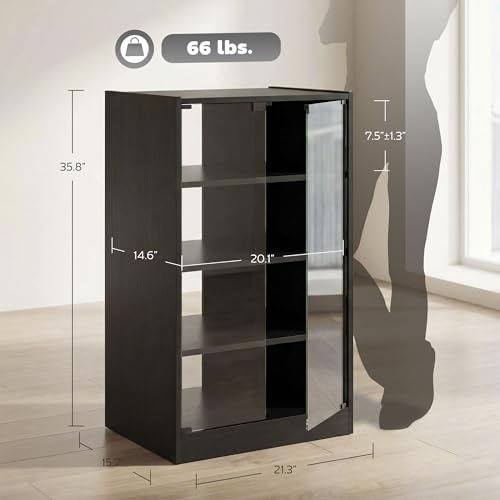 メディアキャビネット、4段ステレオキャビネット、ビニールレコ - Gaming Console Cabinet のレビューと価格