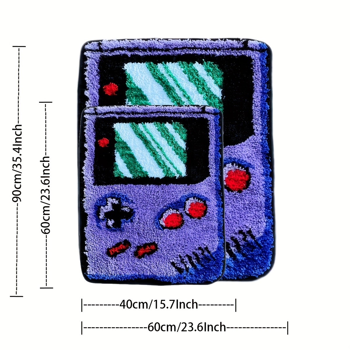 ゲーム用の紫色のフロアマットパターン,防汚,滑り止め,防水, - Gaming Console Cartoon のレビューと価格