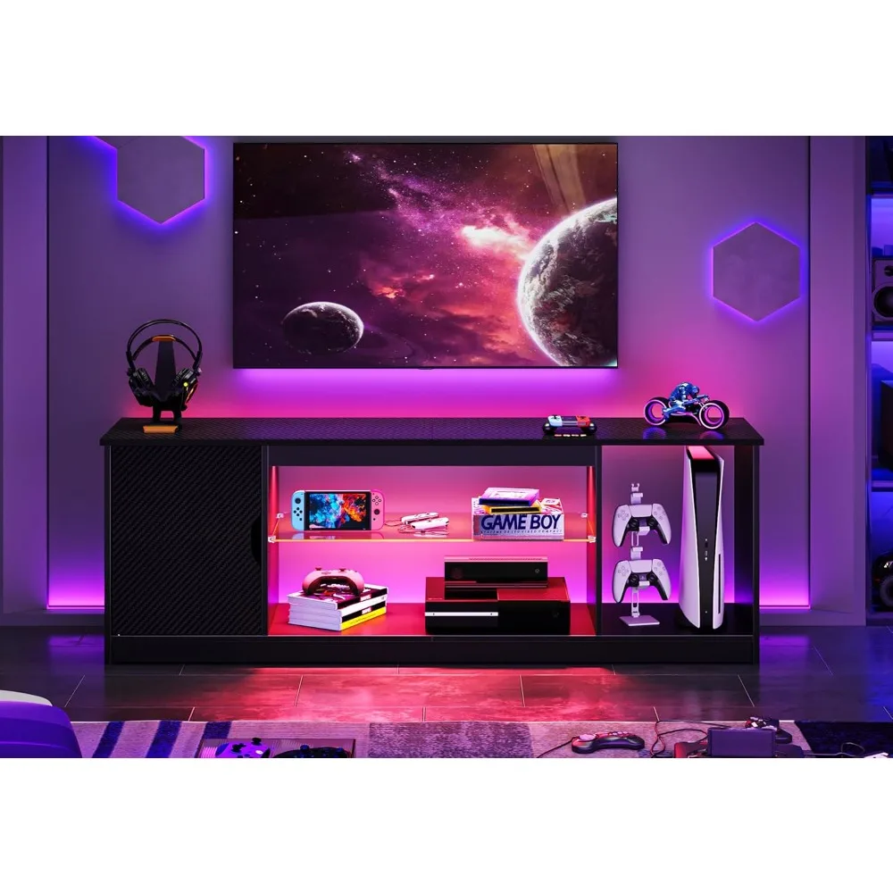 Bestier PS5用LEDエンターテイメントセンター、6 - Gaming Console Cabinet のレビューと価格