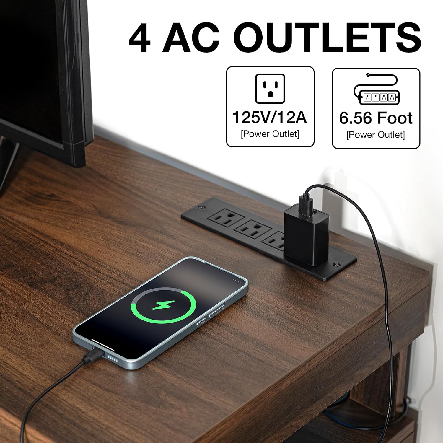 電源コンセントとLEDライト付きLEDテレビスタンド、エンタ - Gaming Console Cabinet のレビューと価格