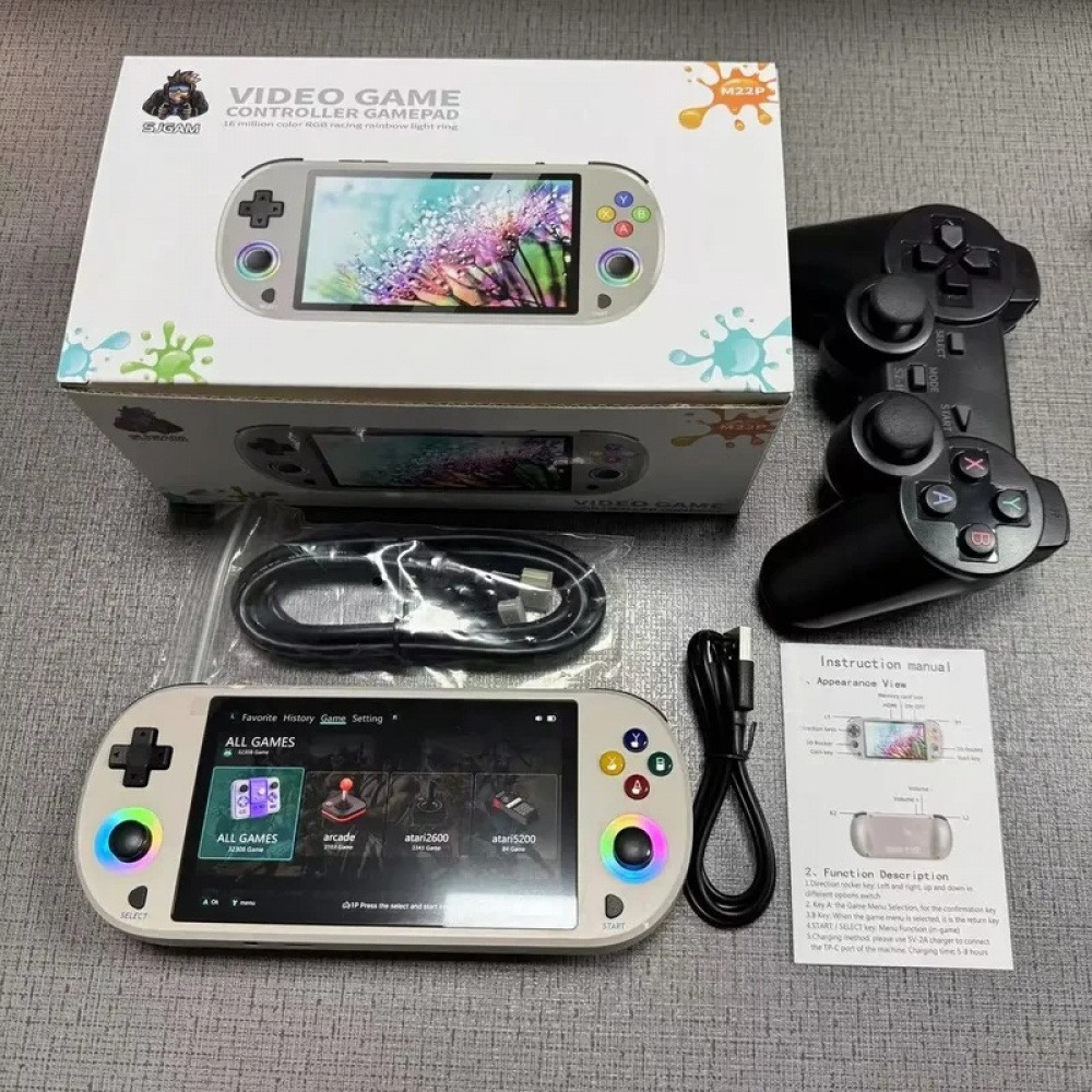 M22 Pro レトロ携帯ゲーム機 5.0インチ HD 19 - Q21 Gaming Console のレビューと価格