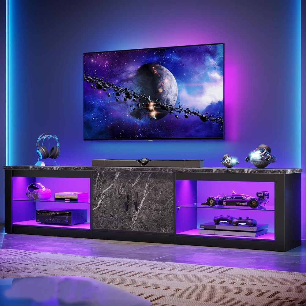 80インチテレビスタンドまたは75/85/86インチテレビ、 - Gaming Console Cabinet のレビューと価格